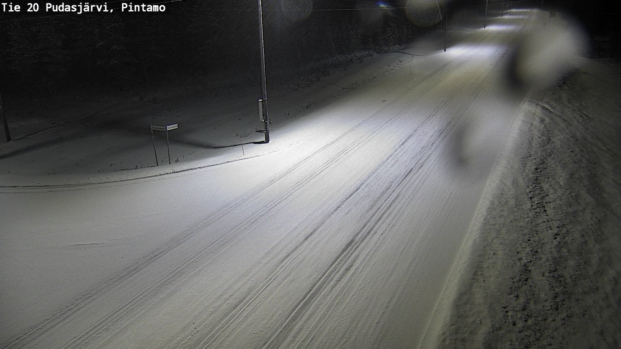 Weather Camera Image Road 20 Pudasjärvi, Pintamo, Pudasjärvi, Pohjois-Pohjanmaa