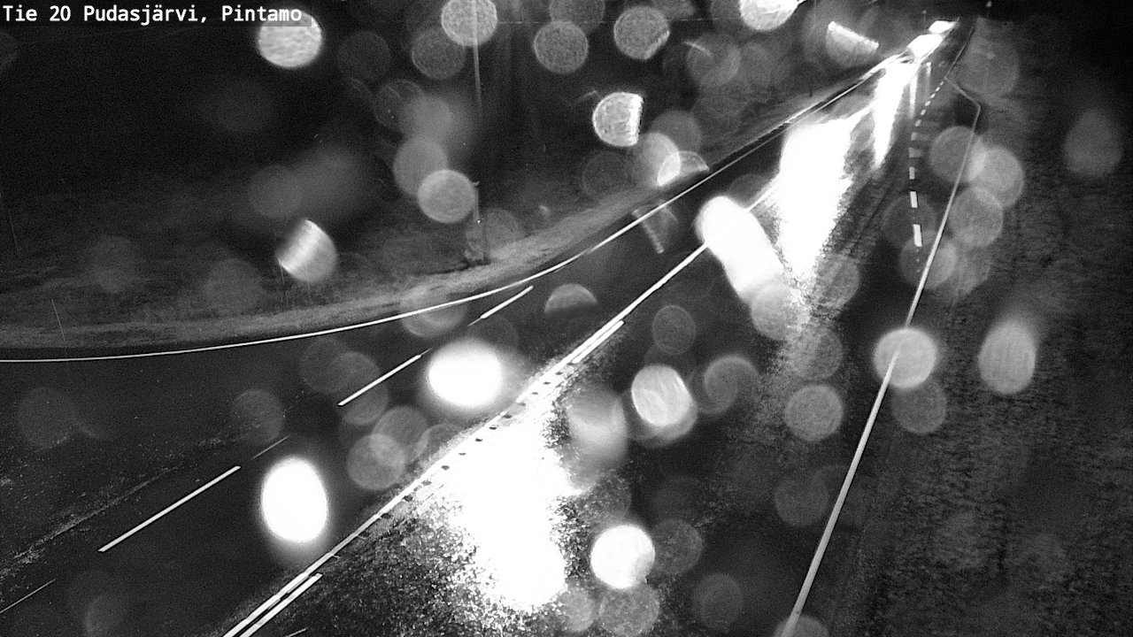 Weather Camera Image Road 20 Pudasjärvi, Pintamo, Pudasjärvi, Pohjois-Pohjanmaa