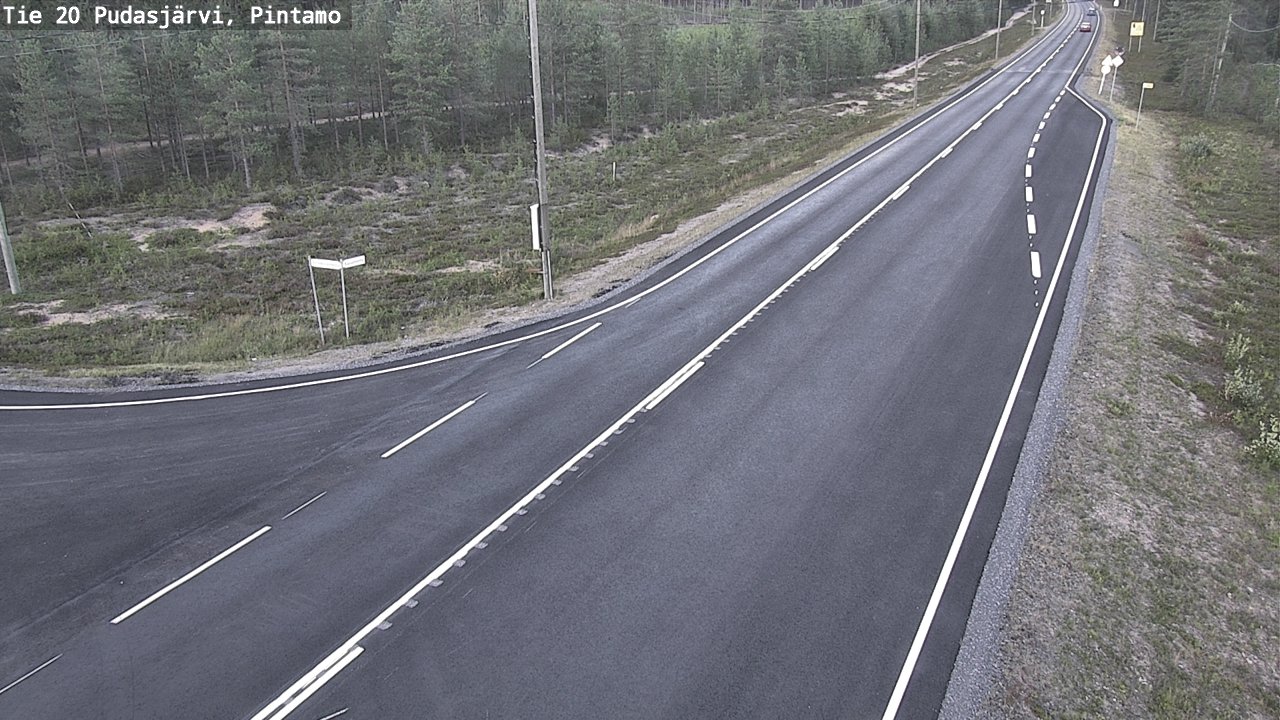 Kelikamerat Kuva Tie 20 Pudasjärvi, Pintamo, Pudasjärvi, Pohjois-Pohjanmaa