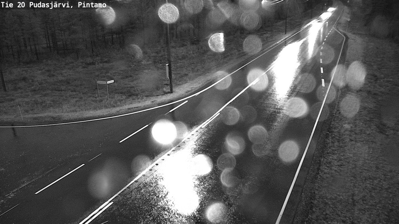 Weather Camera Image Road 20 Pudasjärvi, Pintamo, Pudasjärvi, Pohjois-Pohjanmaa