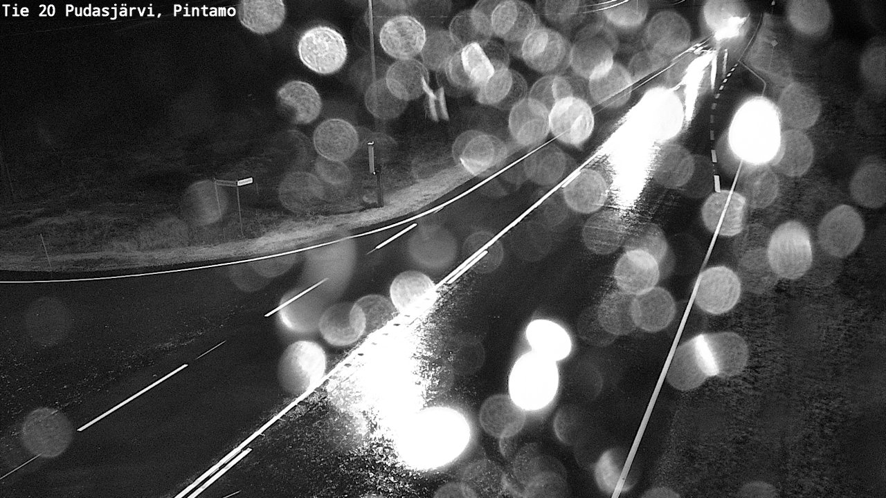 Weather Camera Image Road 20 Pudasjärvi, Pintamo, Pudasjärvi, Pohjois-Pohjanmaa
