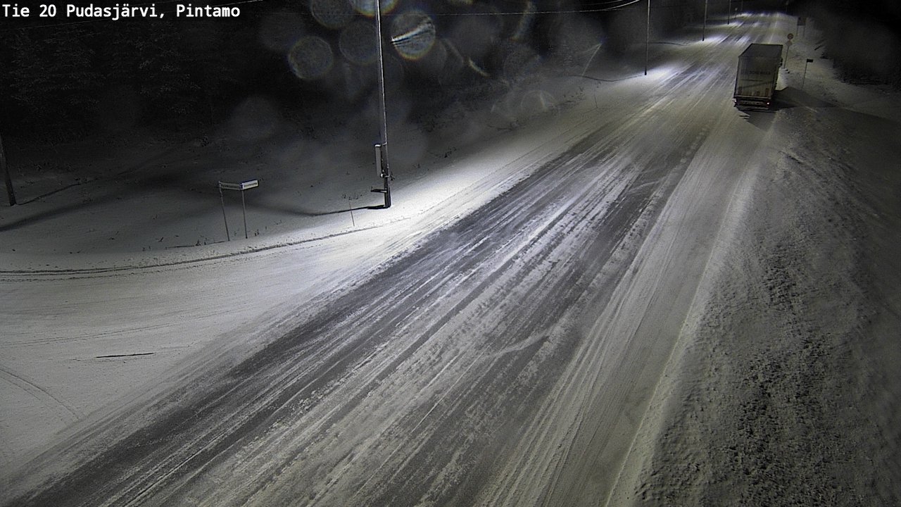 Weather Camera Image Road 20 Pudasjärvi, Pintamo, Pudasjärvi, Pohjois-Pohjanmaa