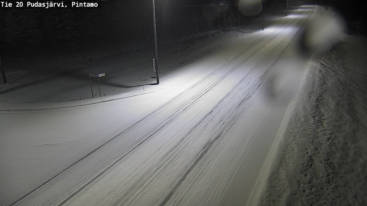 Weather Camera Image Road 20 Pudasjärvi, Pintamo, Pudasjärvi, Pohjois-Pohjanmaa
