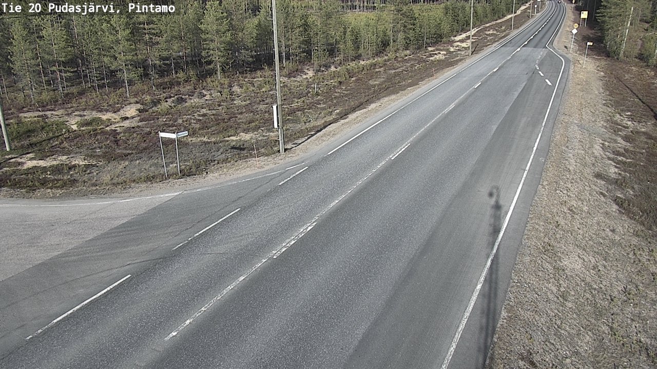 Kelikamerat Kuva Tie 20 Pudasjärvi, Pintamo, Pudasjärvi, Pohjois-Pohjanmaa