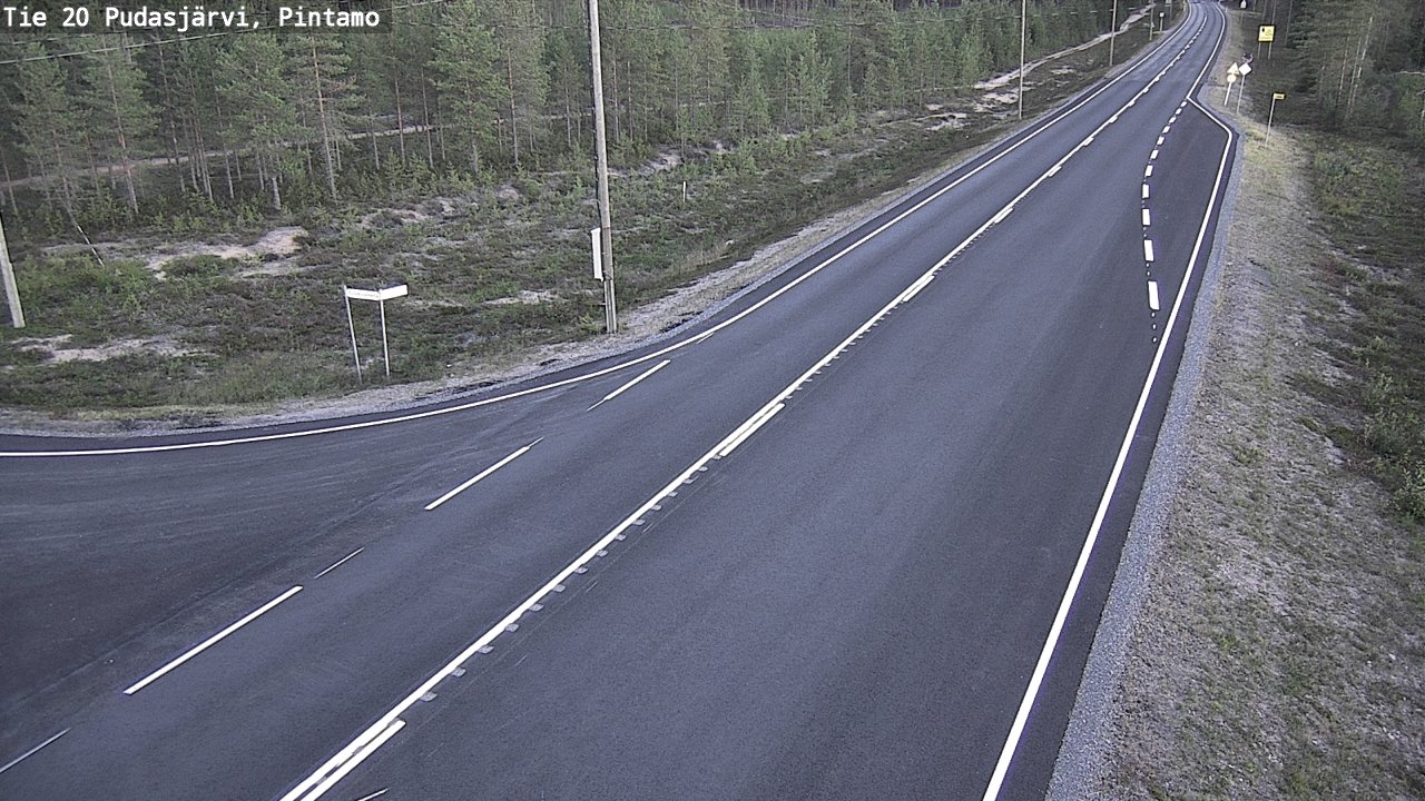 Kelikamerat Kuva Tie 20 Pudasjärvi, Pintamo, Pudasjärvi, Pohjois-Pohjanmaa