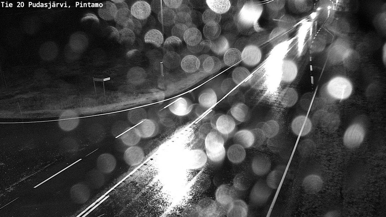 Weather Camera Image Road 20 Pudasjärvi, Pintamo, Pudasjärvi, Pohjois-Pohjanmaa