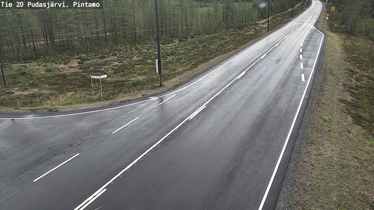 Kelikamerat Kuva Tie 20 Pudasjärvi, Pintamo, Pudasjärvi, Pohjois-Pohjanmaa