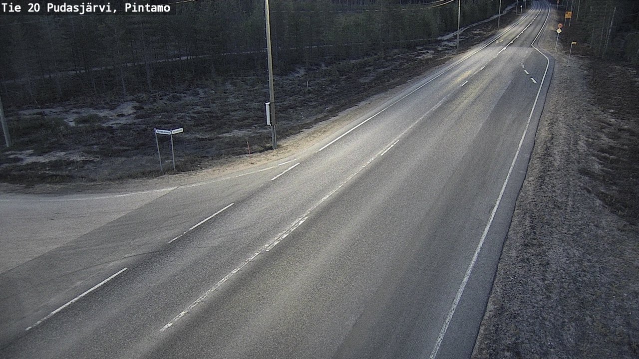 Kelikamerat Kuva Tie 20 Pudasjärvi, Pintamo, Pudasjärvi, Pohjois-Pohjanmaa