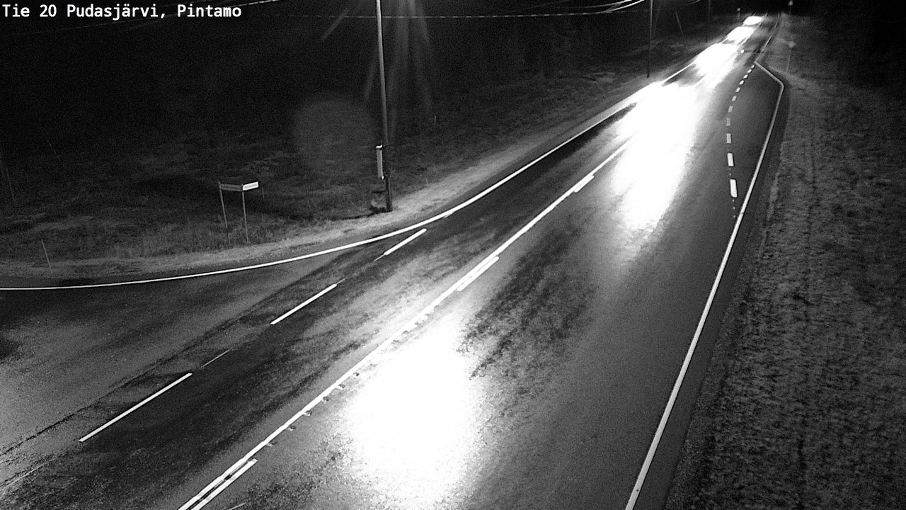 Weather Camera Image Road 20 Pudasjärvi, Pintamo, Pudasjärvi, Pohjois-Pohjanmaa