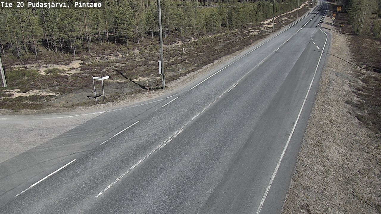 Kelikamerat Kuva Tie 20 Pudasjärvi, Pintamo, Pudasjärvi, Pohjois-Pohjanmaa