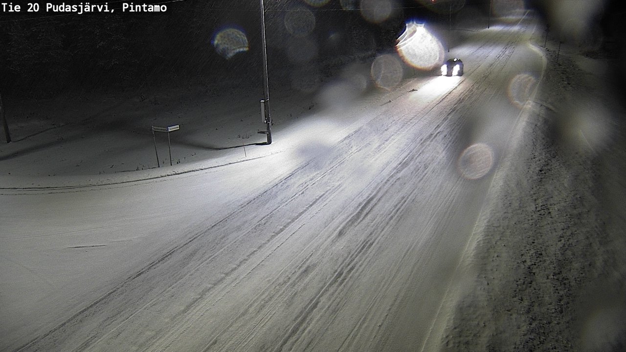 Weather Camera Image Road 20 Pudasjärvi, Pintamo, Pudasjärvi, Pohjois-Pohjanmaa