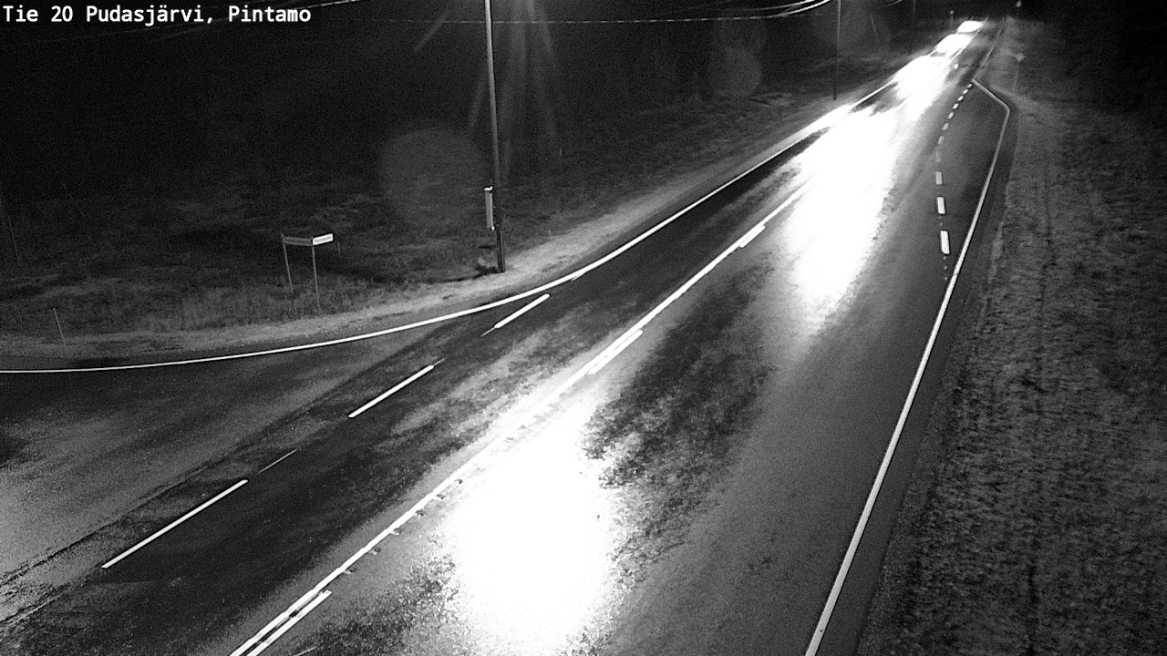 Weather Camera Image Road 20 Pudasjärvi, Pintamo, Pudasjärvi, Pohjois-Pohjanmaa