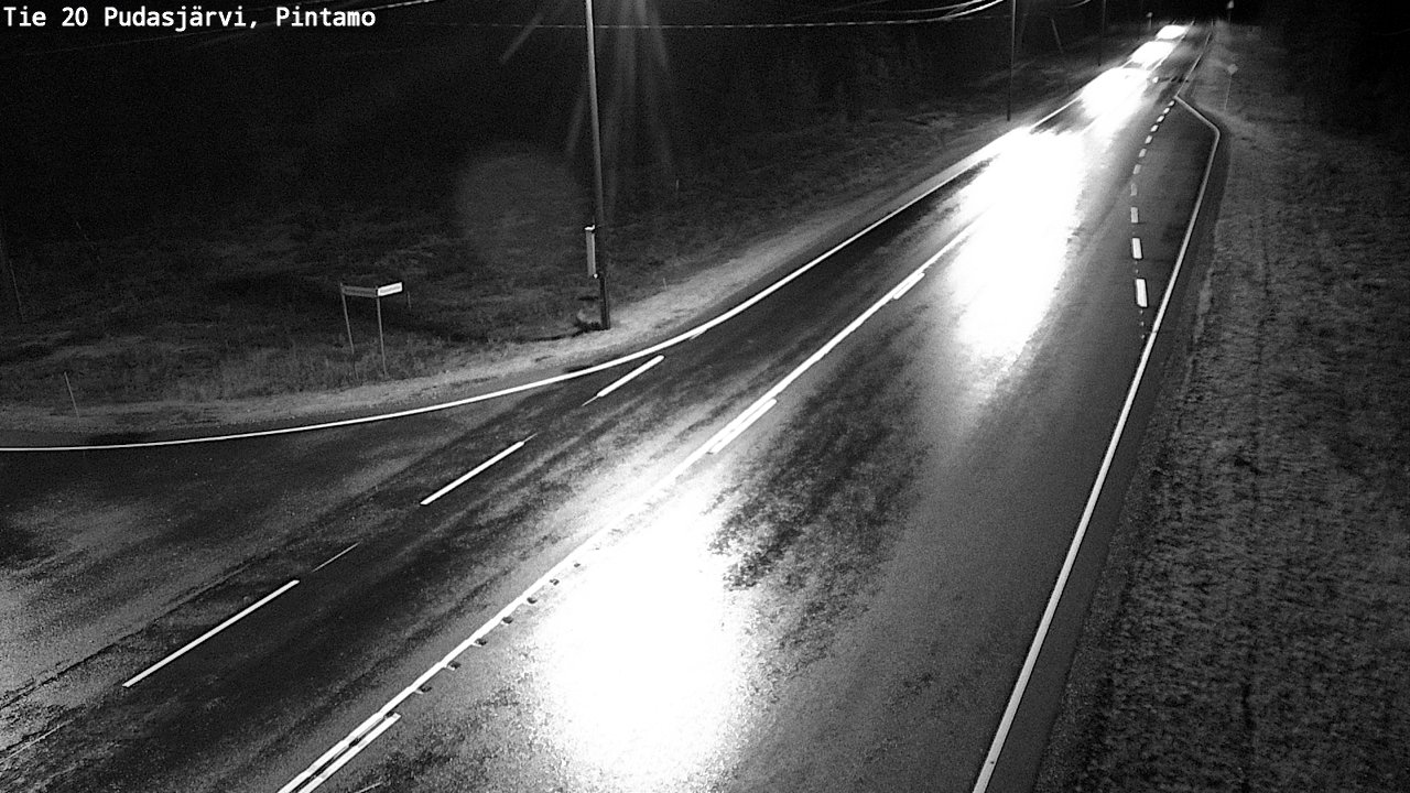 Weather Camera Image Road 20 Pudasjärvi, Pintamo, Pudasjärvi, Pohjois-Pohjanmaa