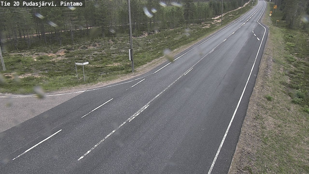 Weather Camera Image Väg 20 Pudasjärvi, Pintamo, Pudasjärvi, Pohjois-Pohjanmaa