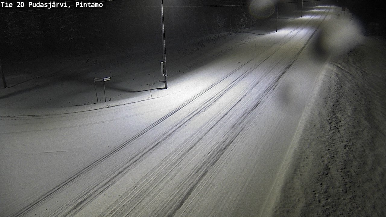 Weather Camera Image Road 20 Pudasjärvi, Pintamo, Pudasjärvi, Pohjois-Pohjanmaa