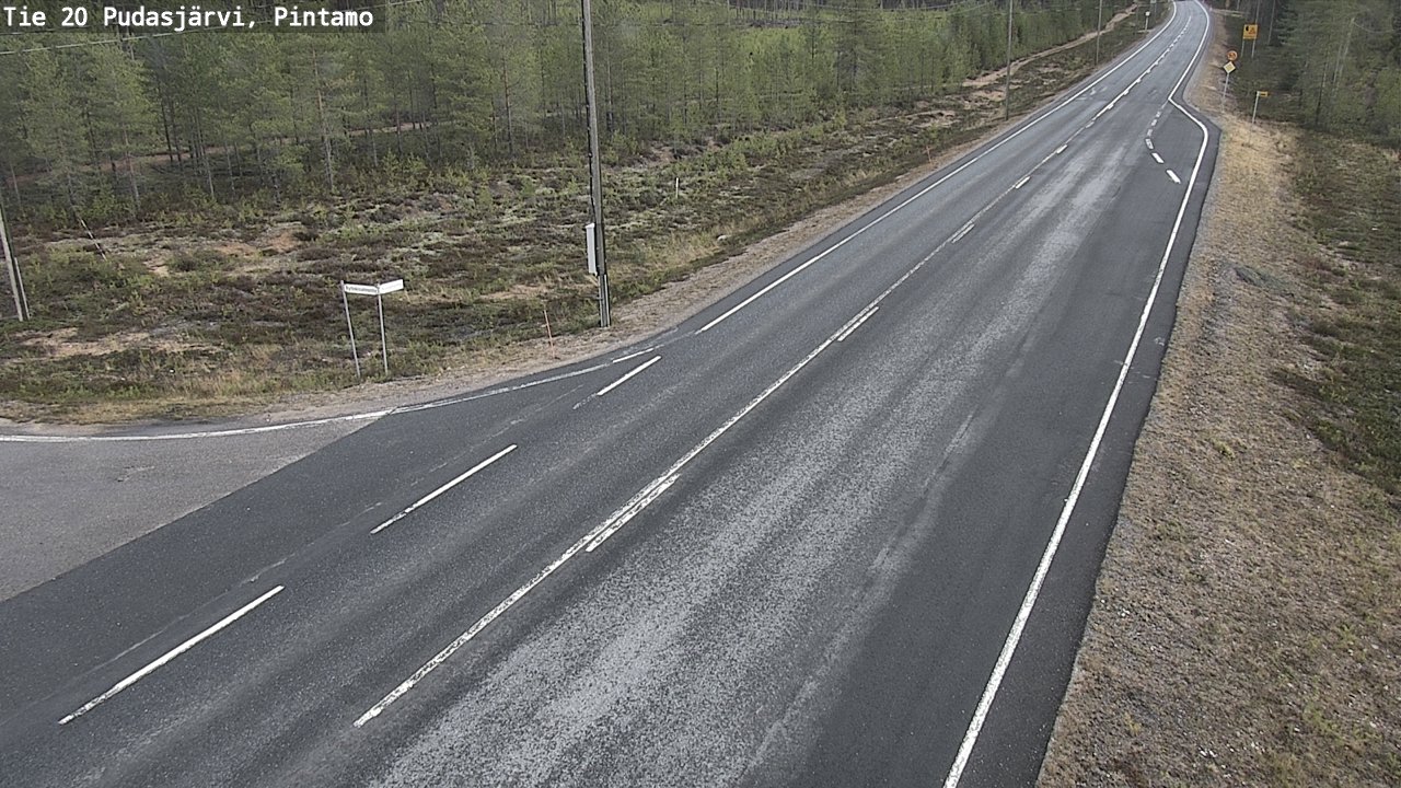 Kelikamerat Kuva Tie 20 Pudasjärvi, Pintamo, Pudasjärvi, Pohjois-Pohjanmaa