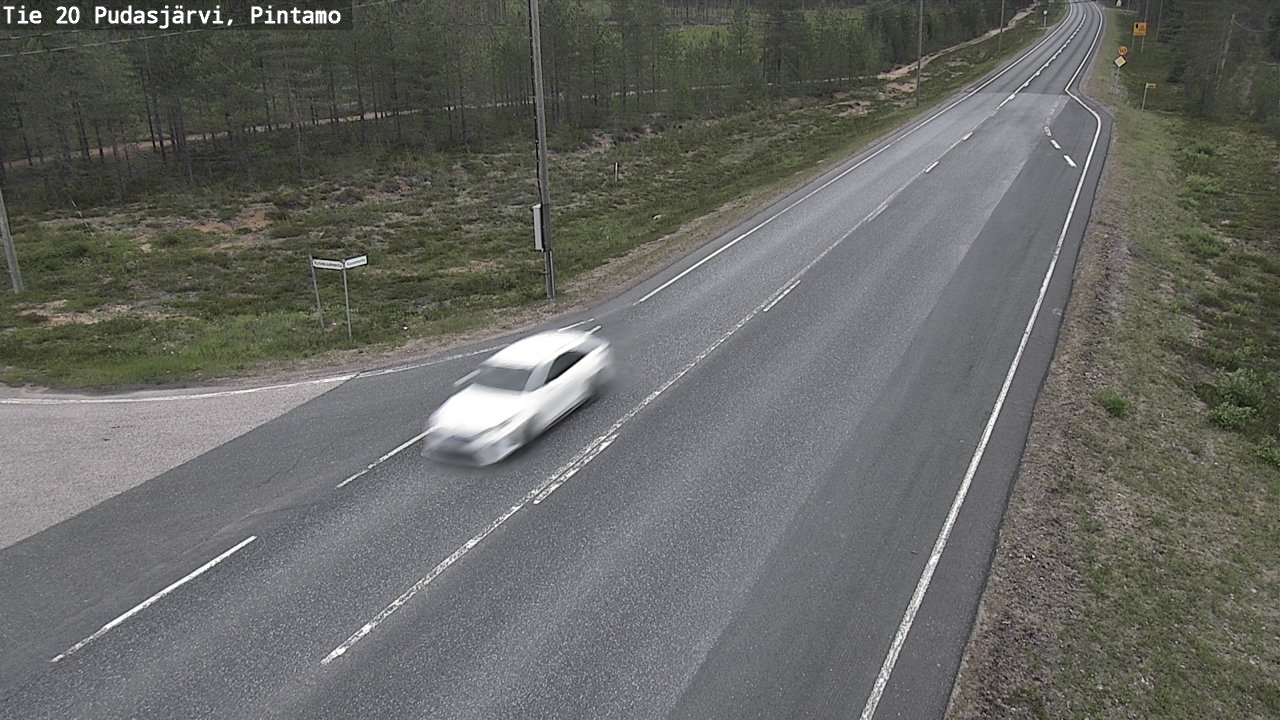 Kelikamerat Kuva Tie 20 Pudasjärvi, Pintamo, Pudasjärvi, Pohjois-Pohjanmaa