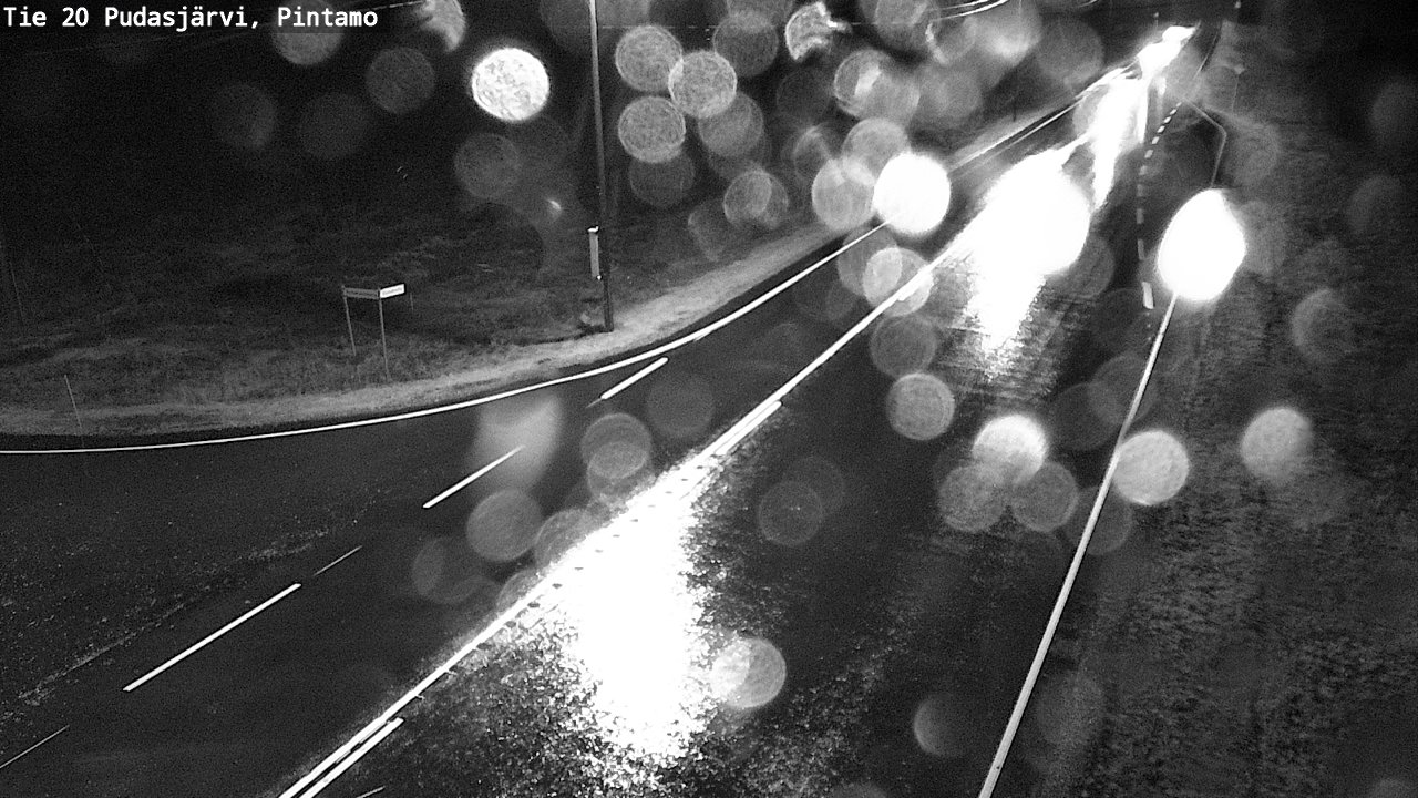 Weather Camera Image Road 20 Pudasjärvi, Pintamo, Pudasjärvi, Pohjois-Pohjanmaa
