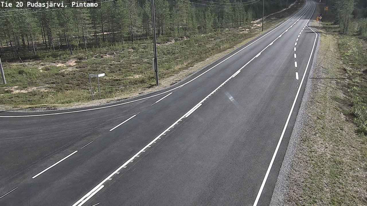 Kelikamerat Kuva Tie 20 Pudasjärvi, Pintamo, Pudasjärvi, Pohjois-Pohjanmaa
