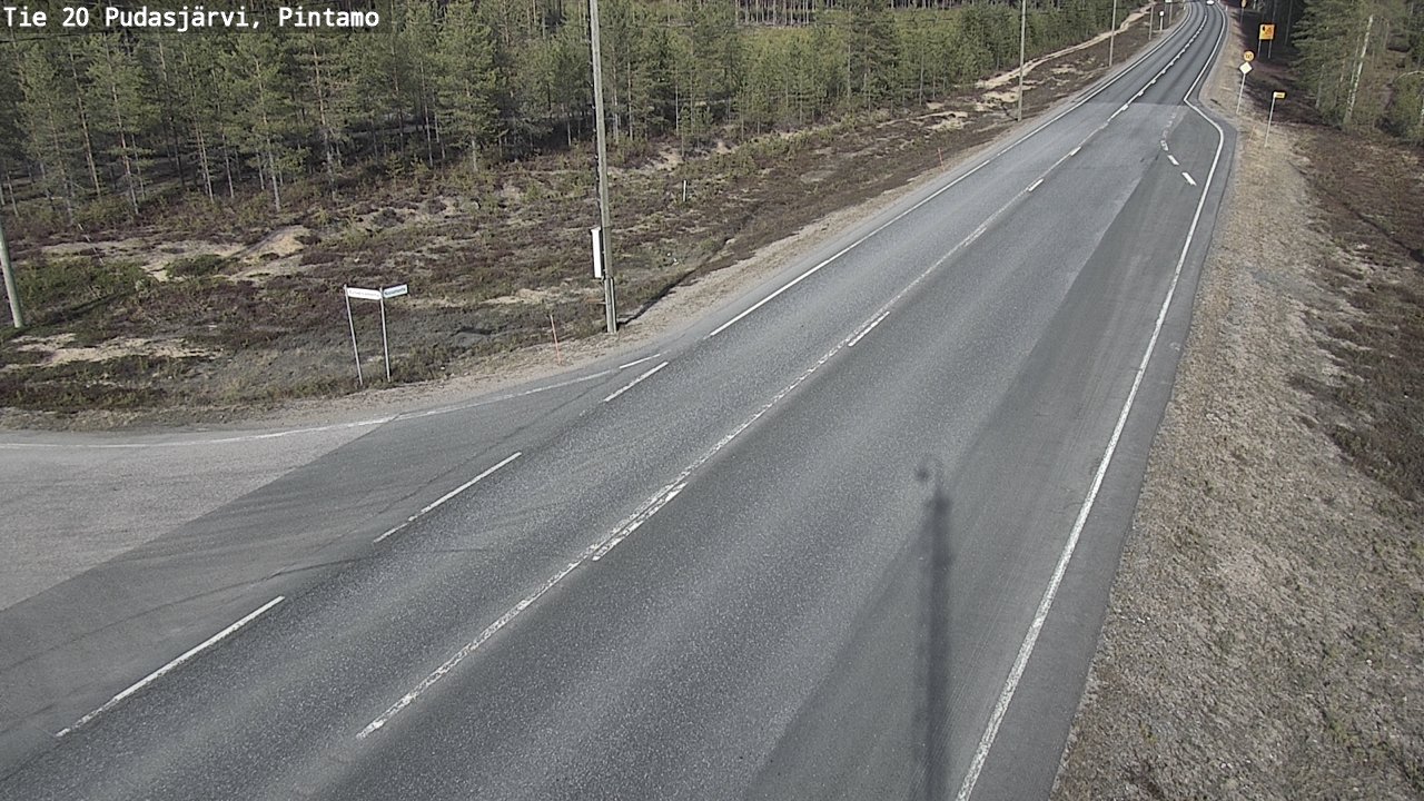 Kelikamerat Kuva Tie 20 Pudasjärvi, Pintamo, Pudasjärvi, Pohjois-Pohjanmaa