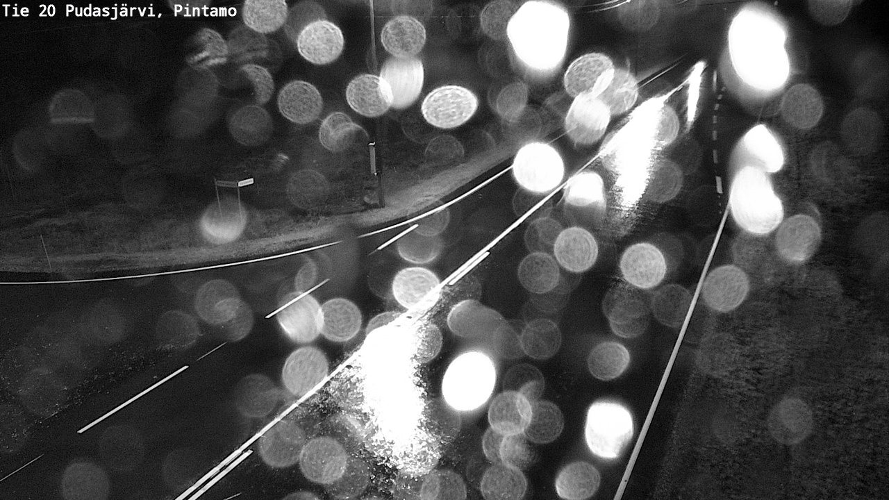 Weather Camera Image Road 20 Pudasjärvi, Pintamo, Pudasjärvi, Pohjois-Pohjanmaa