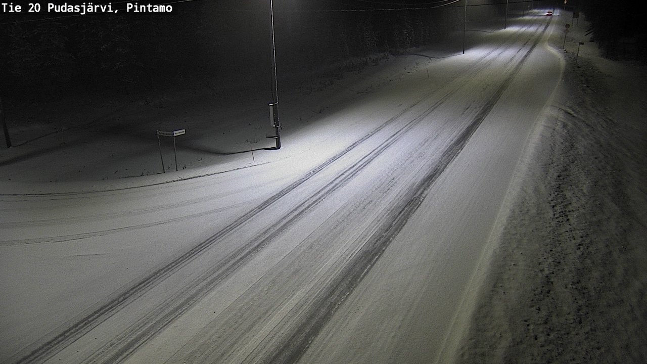 Weather Camera Image Road 20 Pudasjärvi, Pintamo, Pudasjärvi, Pohjois-Pohjanmaa
