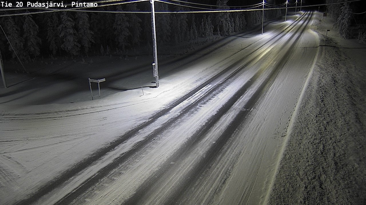 Kelikamerat Kuva Tie 20 Pudasjärvi, Pintamo, Pudasjärvi, Pohjois-Pohjanmaa