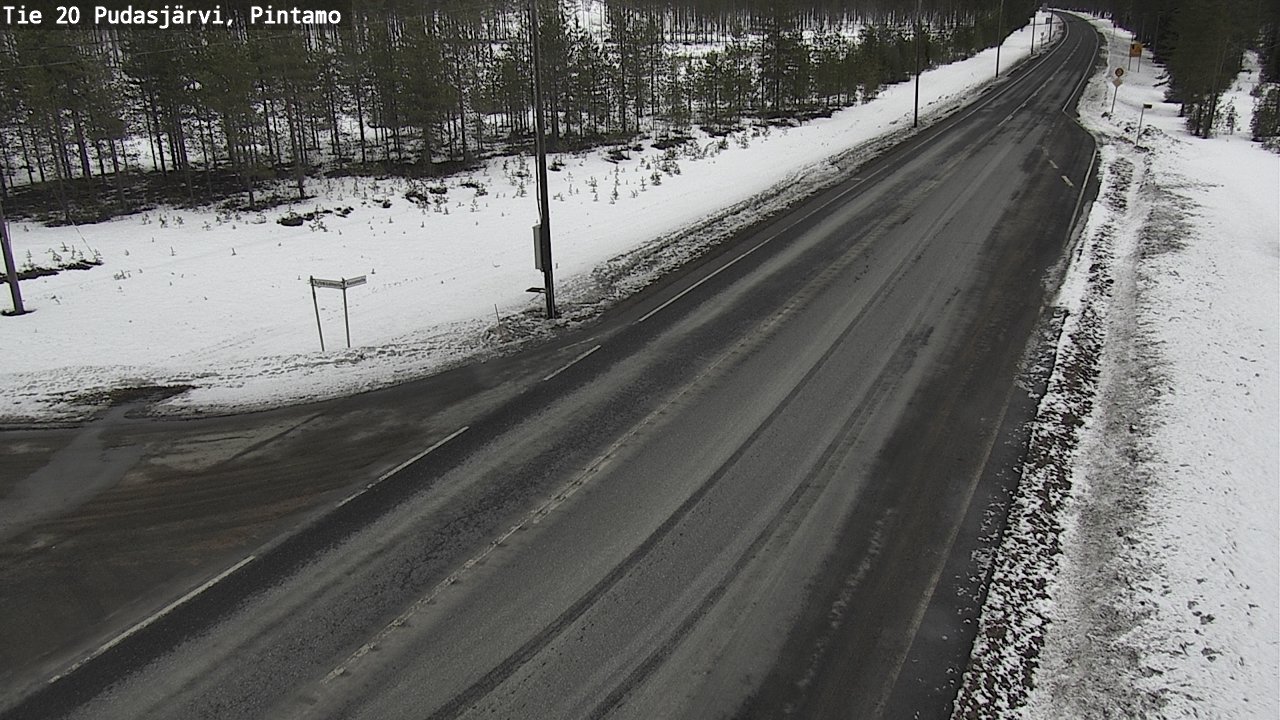 Weather Camera Image Väg 20 Pudasjärvi, Pintamo, Pudasjärvi, Pohjois-Pohjanmaa