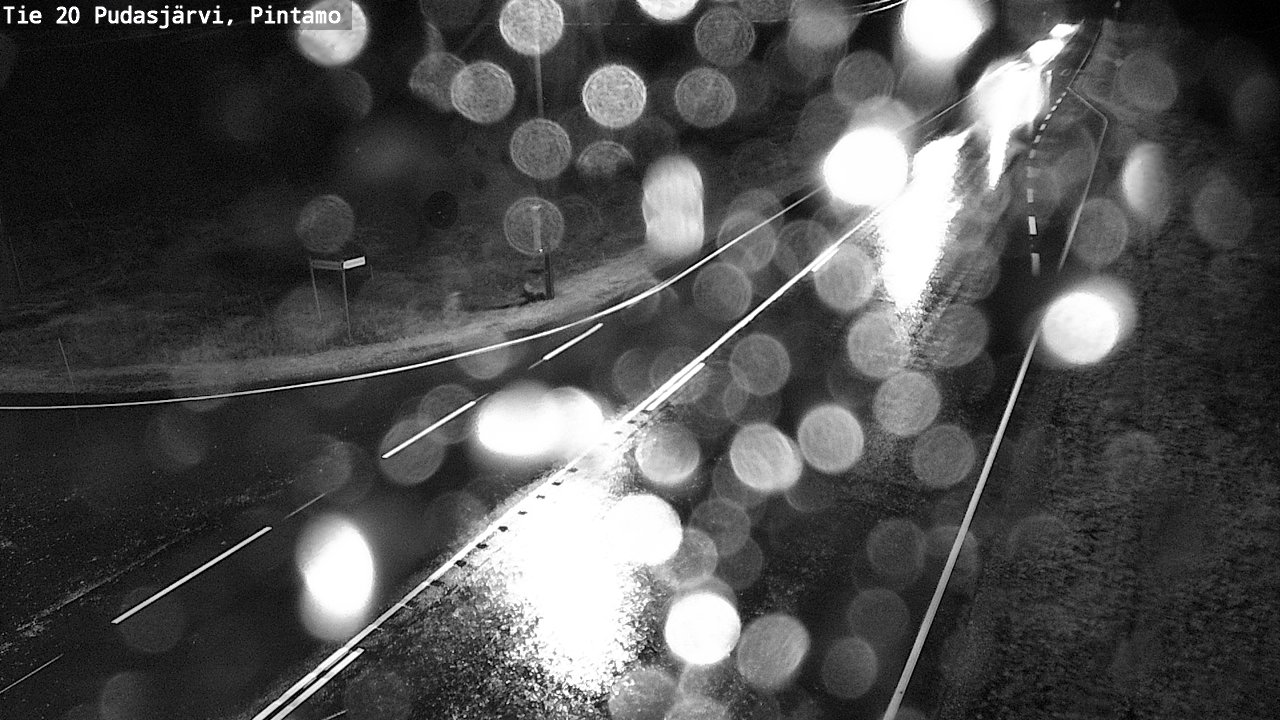 Weather Camera Image Road 20 Pudasjärvi, Pintamo, Pudasjärvi, Pohjois-Pohjanmaa