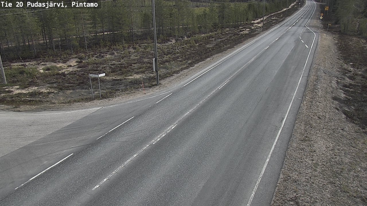 Kelikamerat Kuva Tie 20 Pudasjärvi, Pintamo, Pudasjärvi, Pohjois-Pohjanmaa