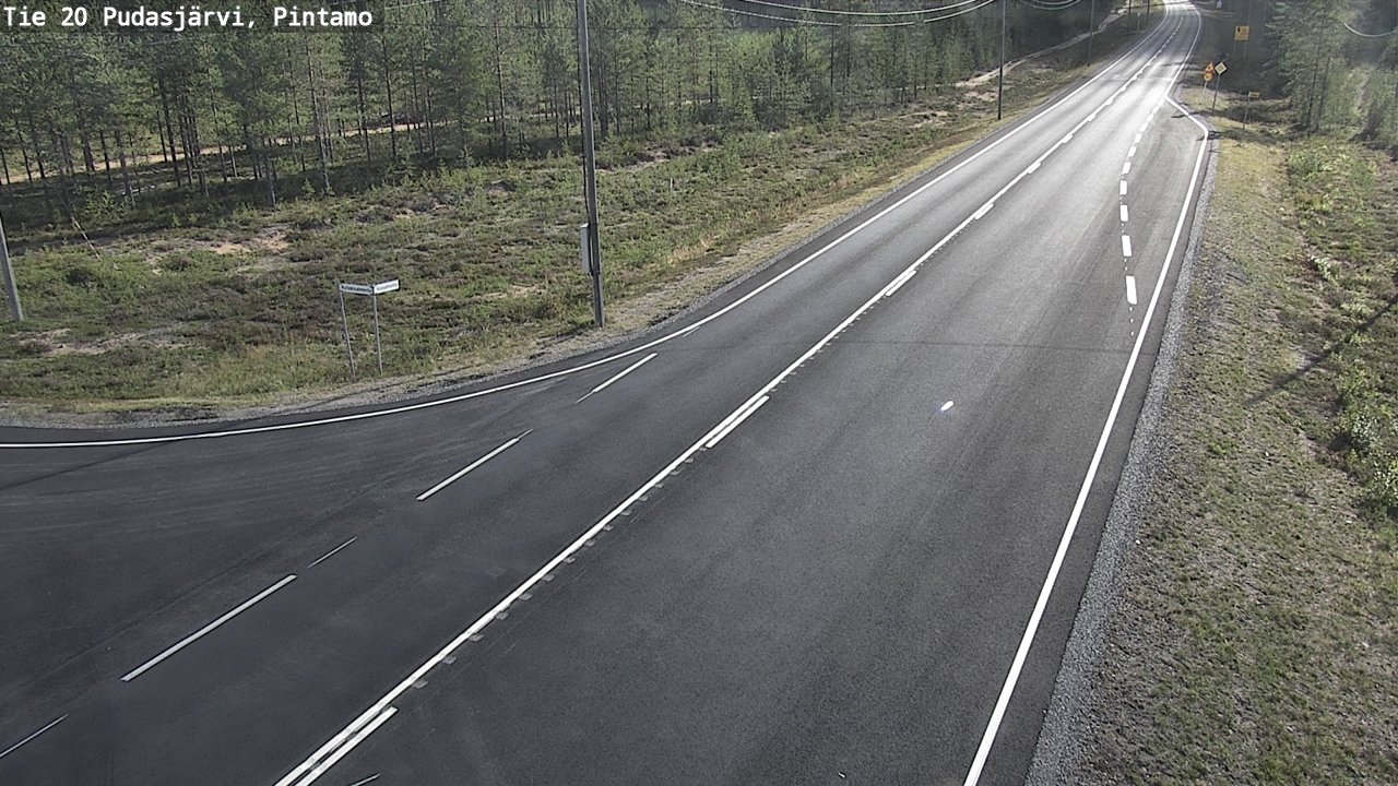 Kelikamerat Kuva Tie 20 Pudasjärvi, Pintamo, Pudasjärvi, Pohjois-Pohjanmaa