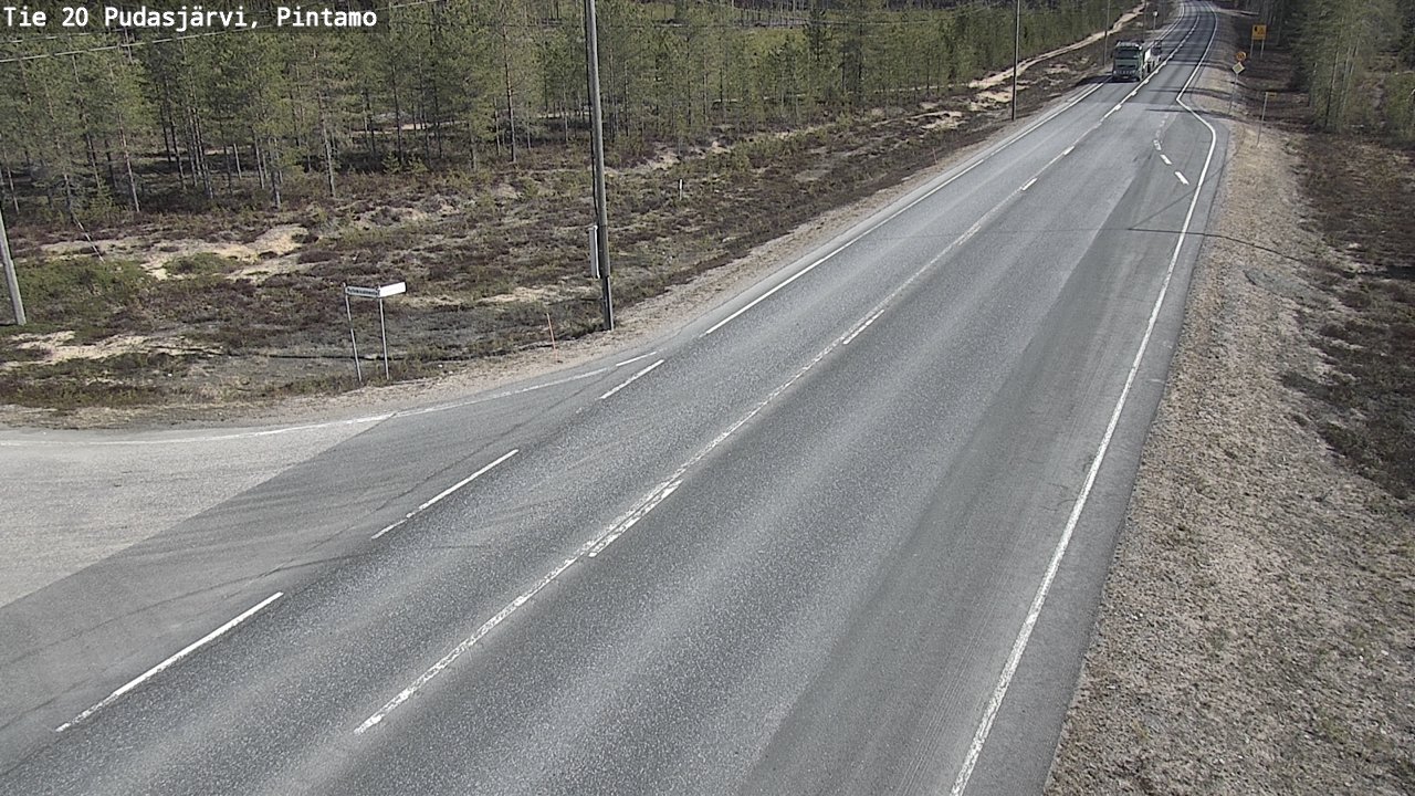 Kelikamerat Kuva Tie 20 Pudasjärvi, Pintamo, Pudasjärvi, Pohjois-Pohjanmaa