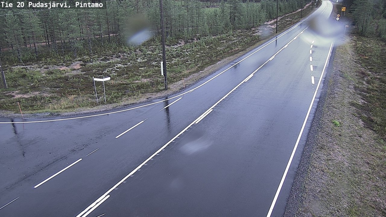 Weather Camera Image Road 20 Pudasjärvi, Pintamo, Pudasjärvi, Pohjois-Pohjanmaa