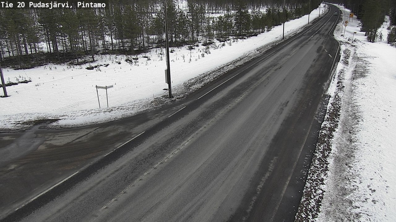 Weather Camera Image Väg 20 Pudasjärvi, Pintamo, Pudasjärvi, Pohjois-Pohjanmaa