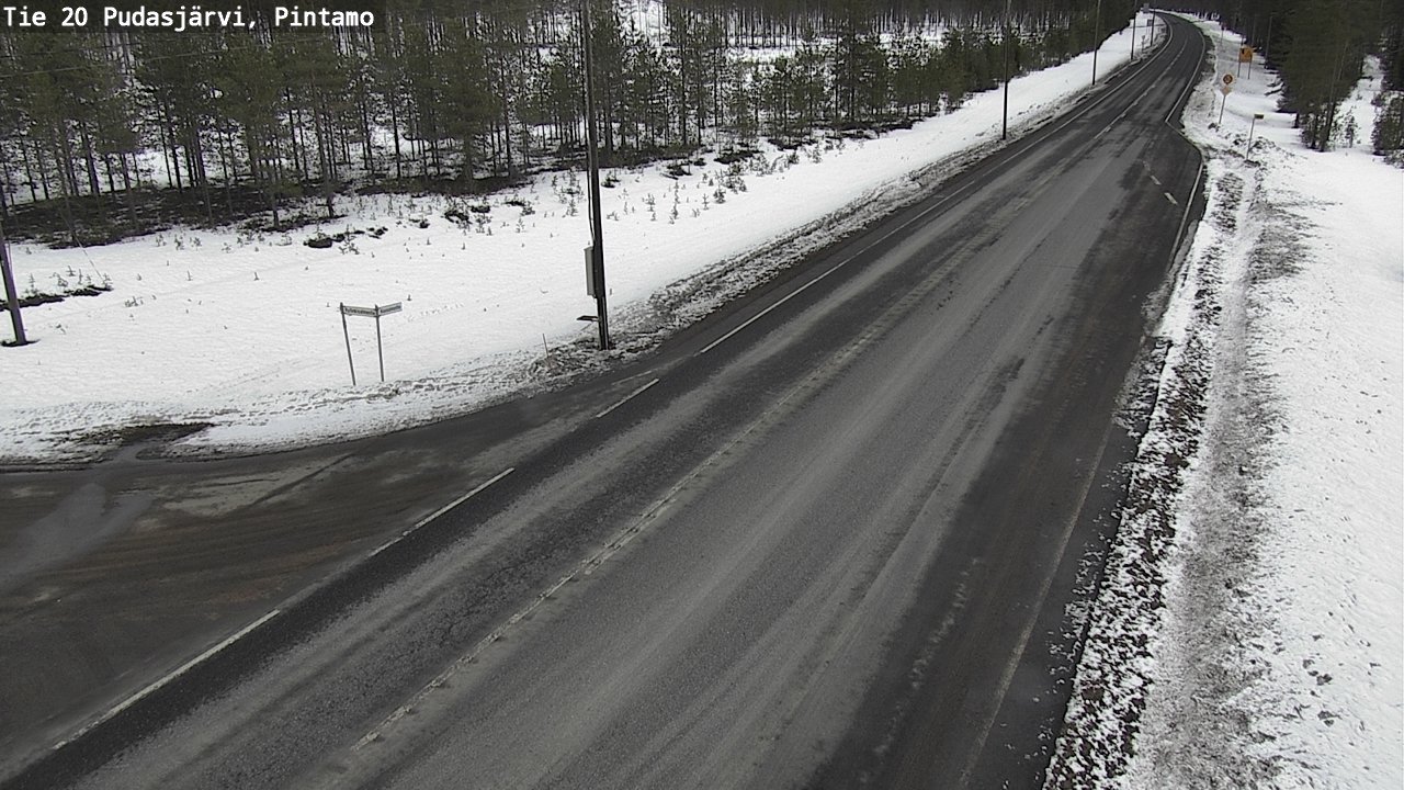 Weather Camera Image Väg 20 Pudasjärvi, Pintamo, Pudasjärvi, Pohjois-Pohjanmaa