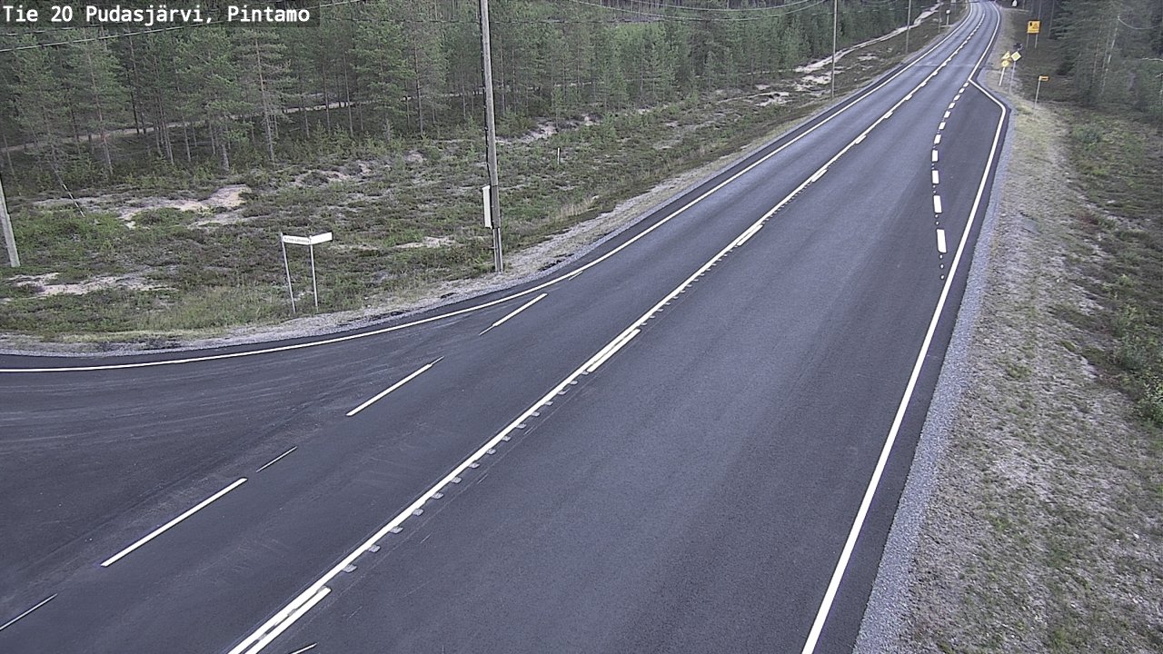Kelikamerat Kuva Tie 20 Pudasjärvi, Pintamo, Pudasjärvi, Pohjois-Pohjanmaa