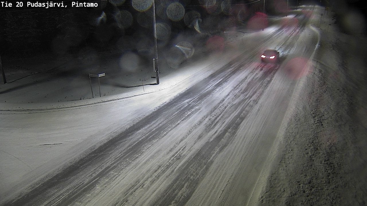 Weather Camera Image Road 20 Pudasjärvi, Pintamo, Pudasjärvi, Pohjois-Pohjanmaa