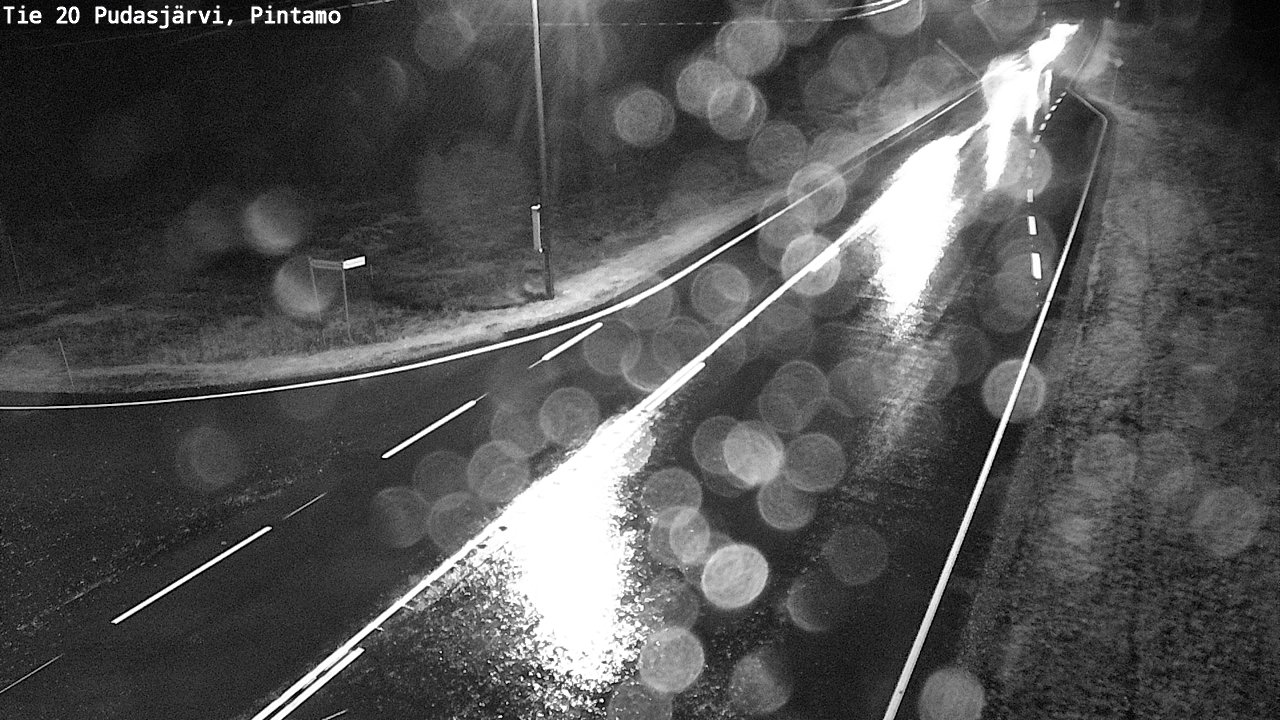 Weather Camera Image Road 20 Pudasjärvi, Pintamo, Pudasjärvi, Pohjois-Pohjanmaa