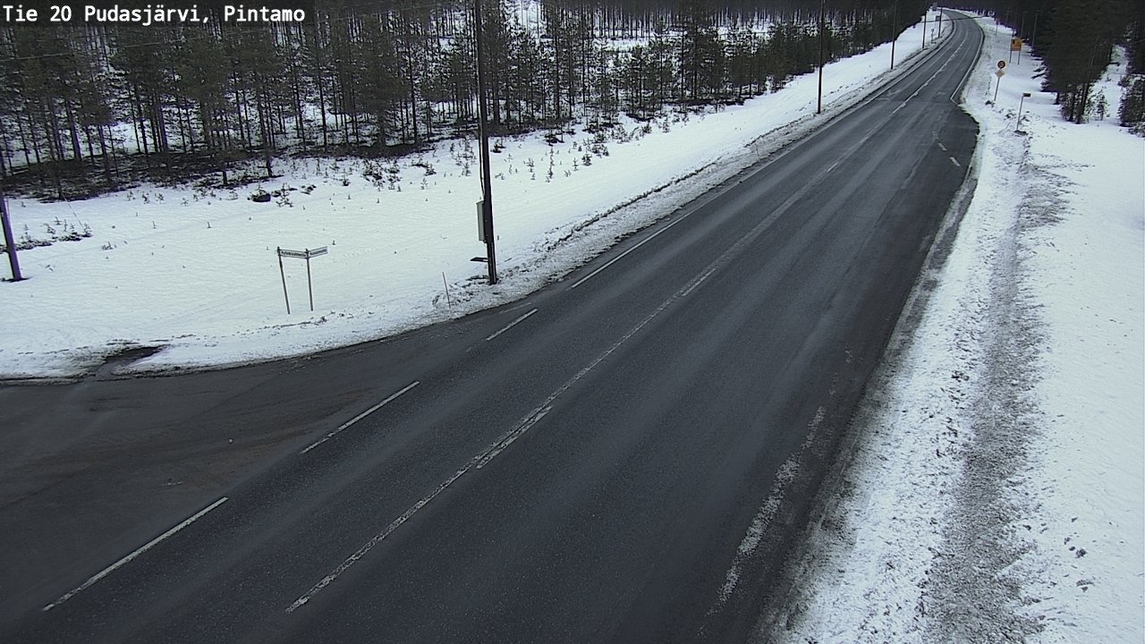 Kelikamerat Kuva Tie 20 Pudasjärvi, Pintamo, Pudasjärvi, Pohjois-Pohjanmaa
