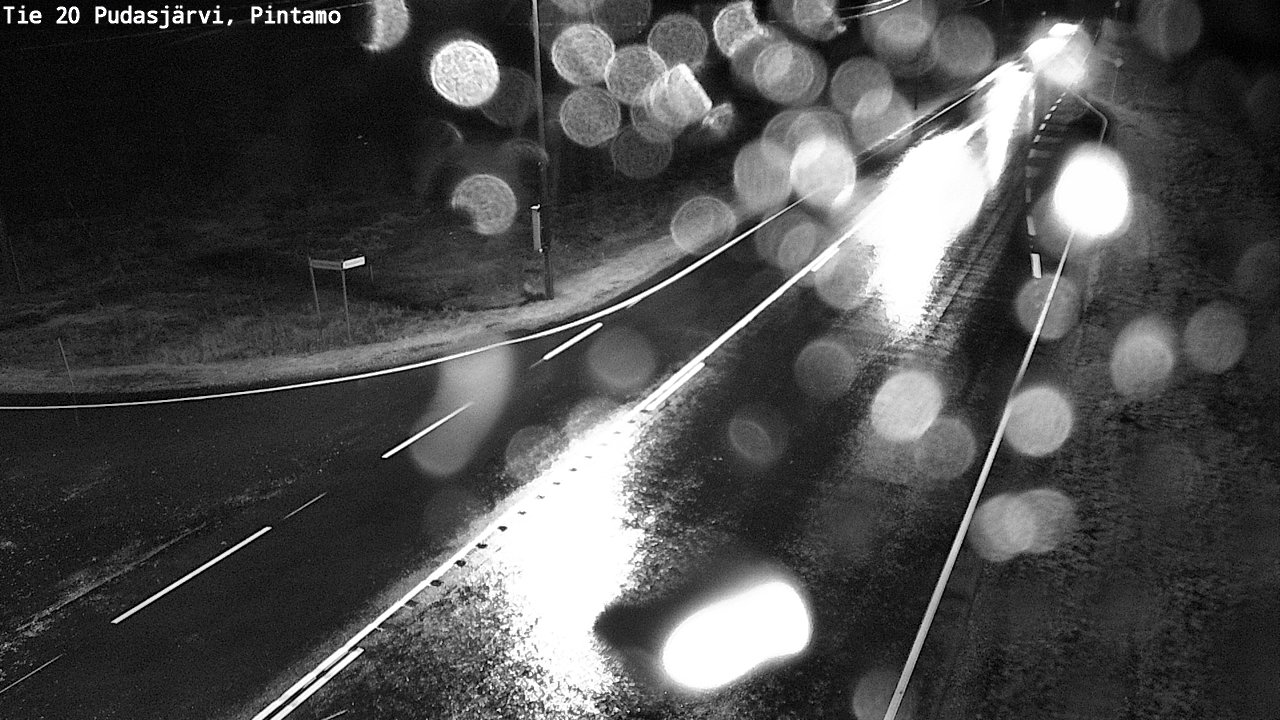 Weather Camera Image Road 20 Pudasjärvi, Pintamo, Pudasjärvi, Pohjois-Pohjanmaa