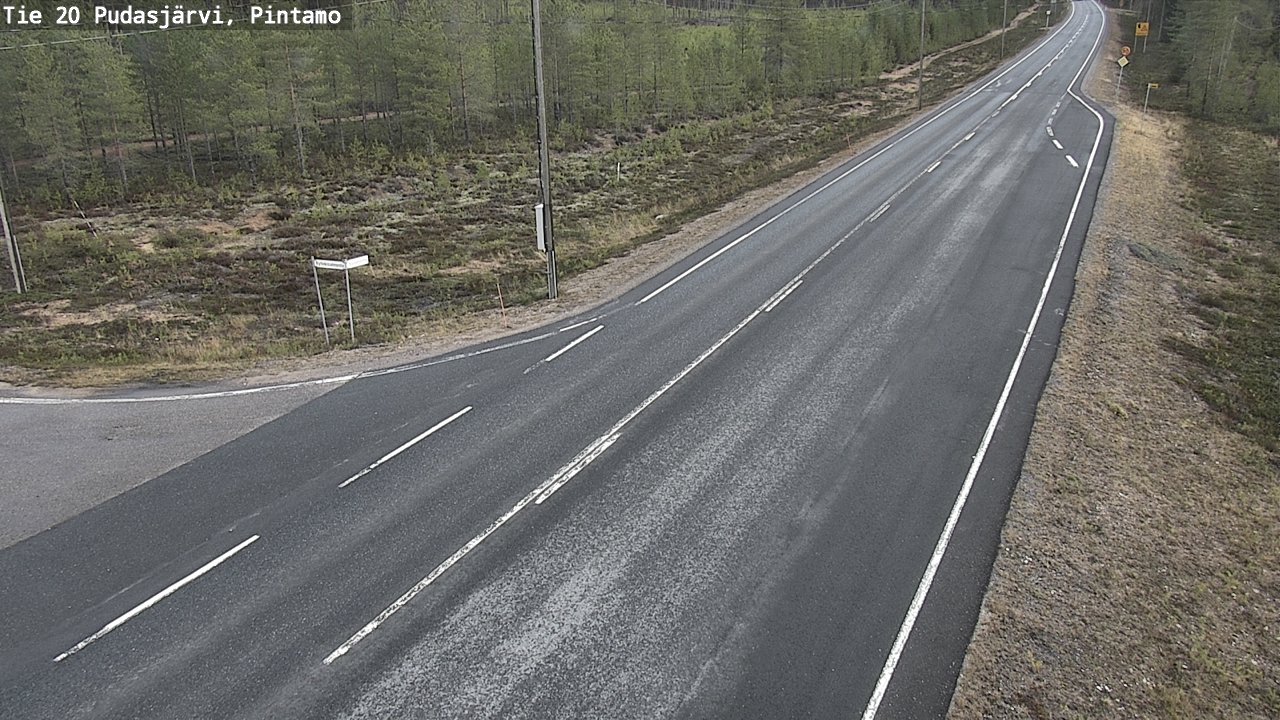 Kelikamerat Kuva Tie 20 Pudasjärvi, Pintamo, Pudasjärvi, Pohjois-Pohjanmaa