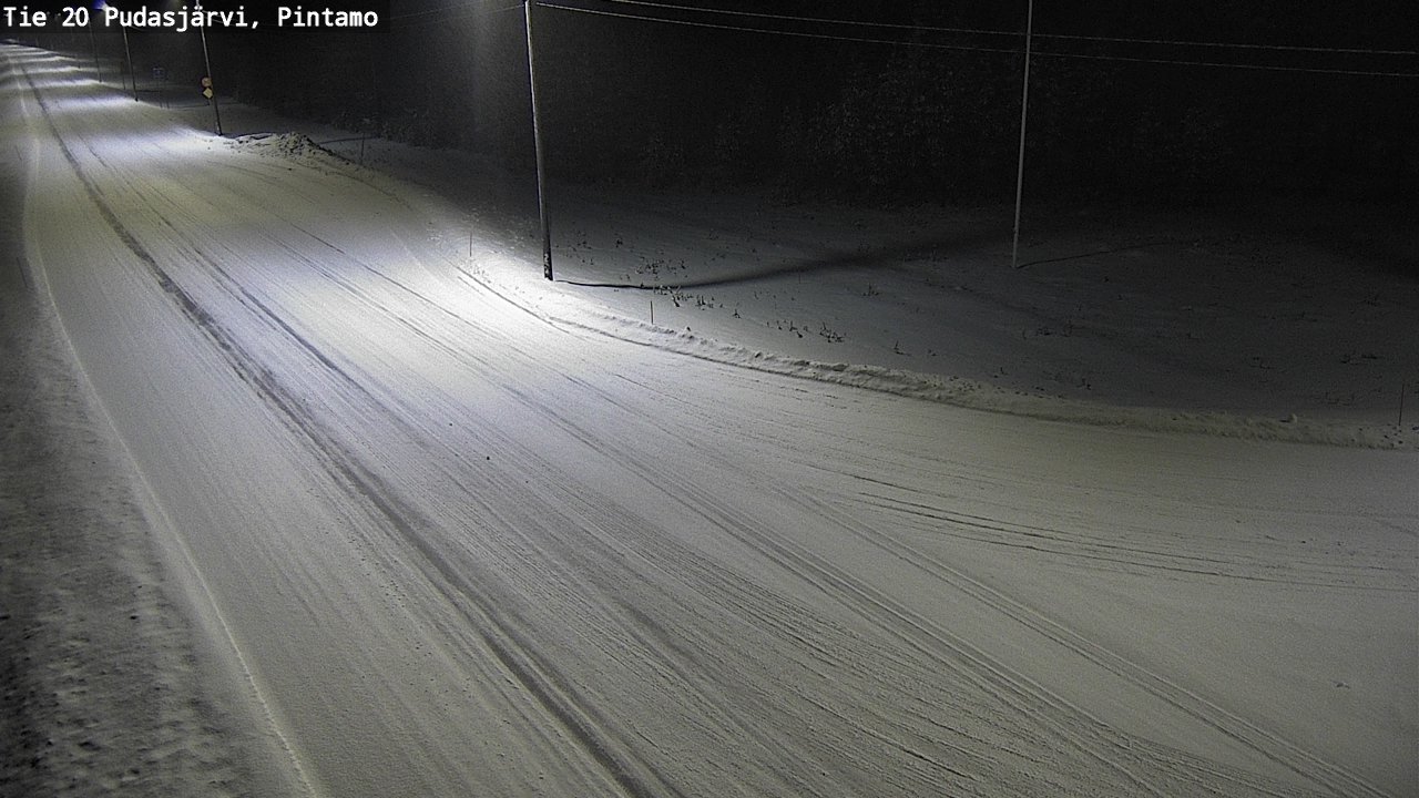 Weather Camera Image Väg 20 Pudasjärvi, Pintamo, Pudasjärvi, Pohjois-Pohjanmaa