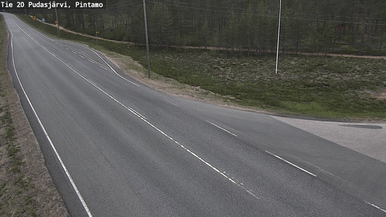 Kelikamerat Kuva Tie 20 Pudasjärvi, Pintamo, Pudasjärvi, Pohjois-Pohjanmaa