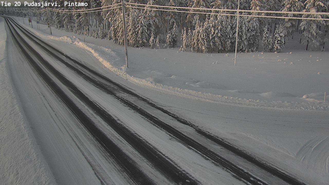 Weather Camera Image Väg 20 Pudasjärvi, Pintamo, Pudasjärvi, Pohjois-Pohjanmaa