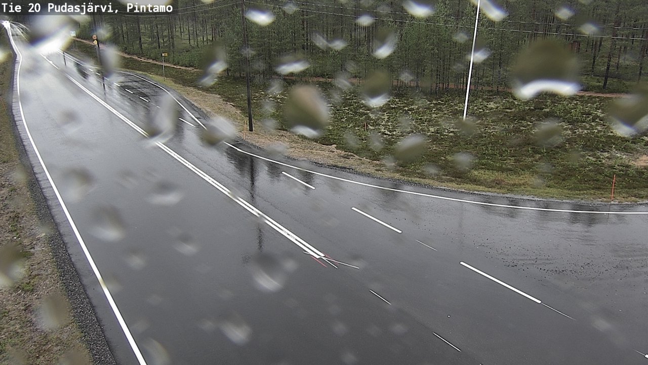 Weather Camera Image Väg 20 Pudasjärvi, Pintamo, Pudasjärvi, Pohjois-Pohjanmaa