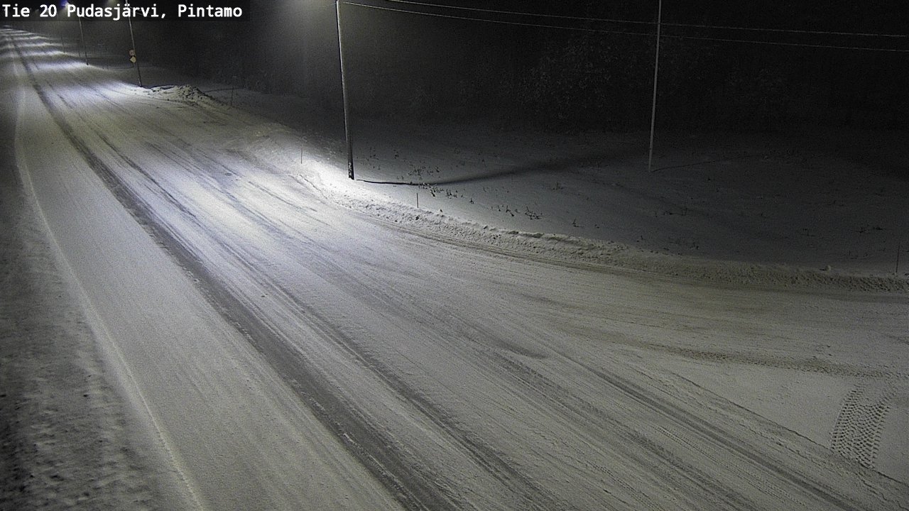 Weather Camera Image Väg 20 Pudasjärvi, Pintamo, Pudasjärvi, Pohjois-Pohjanmaa