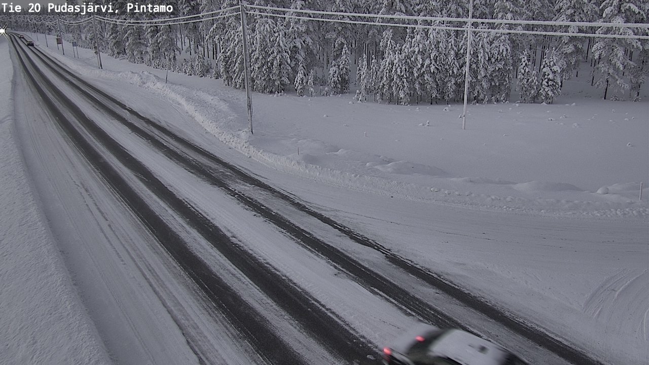 Weather Camera Image Väg 20 Pudasjärvi, Pintamo, Pudasjärvi, Pohjois-Pohjanmaa