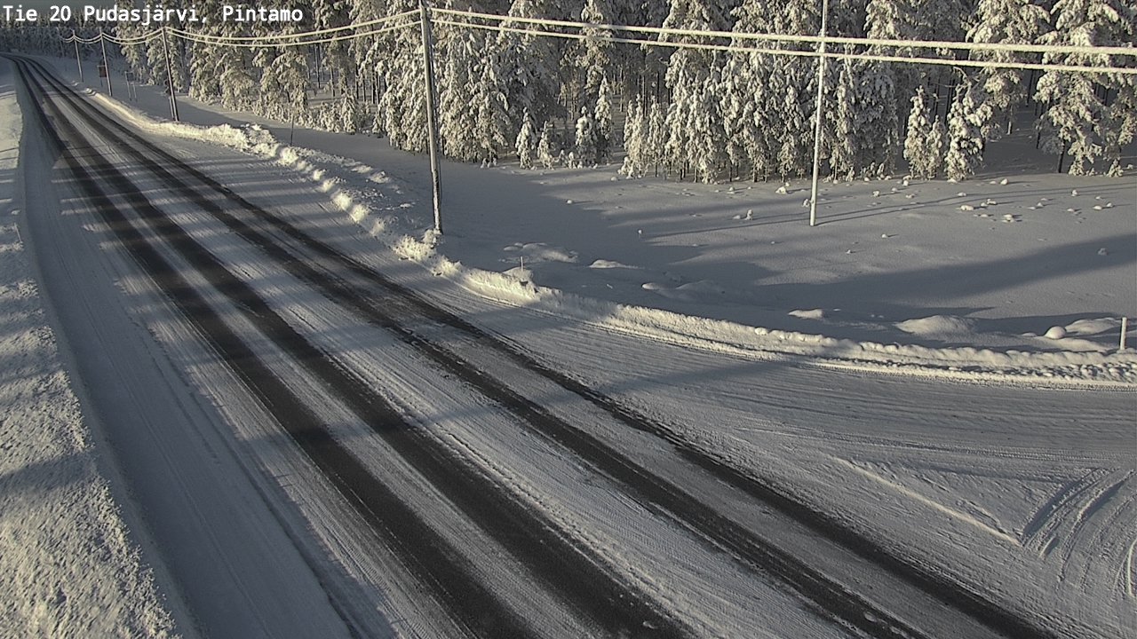 Weather Camera Image Väg 20 Pudasjärvi, Pintamo, Pudasjärvi, Pohjois-Pohjanmaa