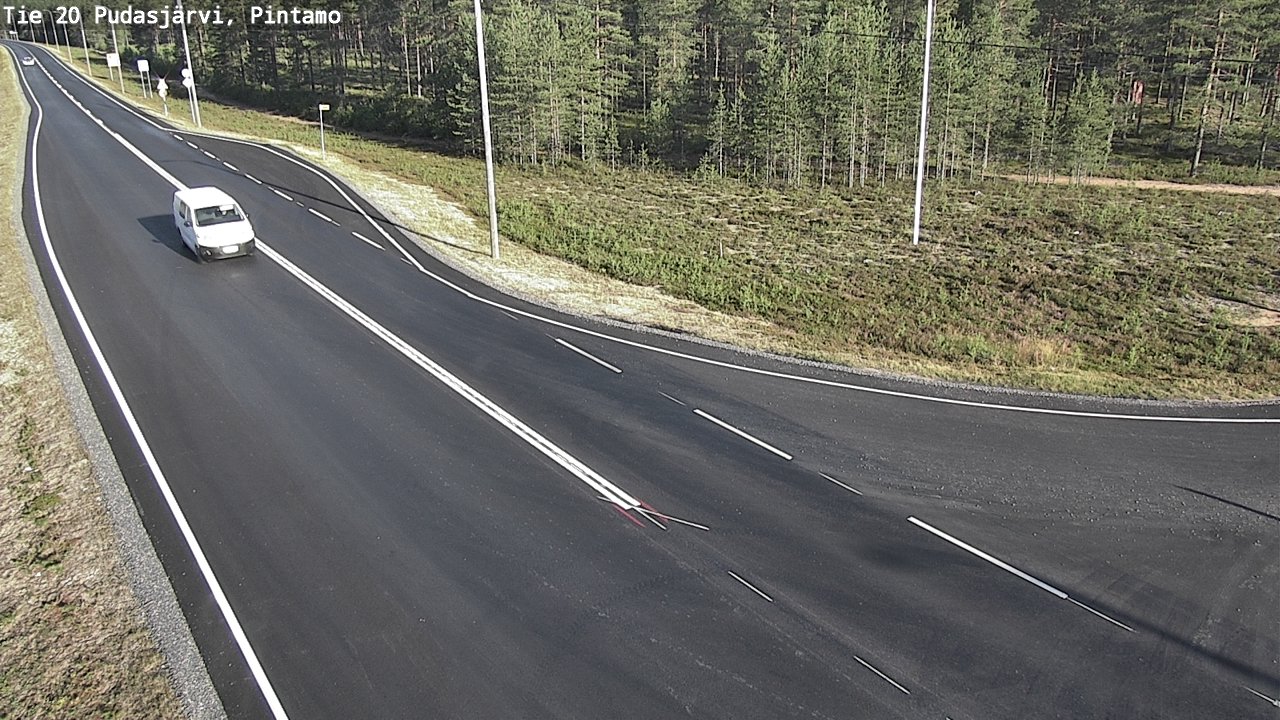 Weather Camera Image Väg 20 Pudasjärvi, Pintamo, Pudasjärvi, Pohjois-Pohjanmaa