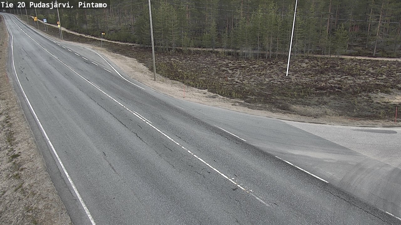 Kelikamerat Kuva Tie 20 Pudasjärvi, Pintamo, Pudasjärvi, Pohjois-Pohjanmaa